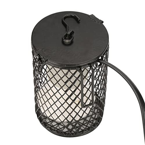 Tbest Heat Lamp for Reptiles,Bird Cage Heater Reptile Nano,Chicken Coop Heater,Safer Than Brooder Lamps 100W Infrared Ceramic Emitter Heat Light Bulb Lamp Pet Reptile Brooder(Black) - color: Black