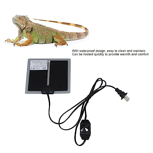 TOPINCN Reptile Heating Pad Electric Indoor Under Tanks Terrarium Heating Mat Adjustable Temperature for Home Living Room Office (20W) - size: 20W