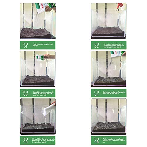 Aquatic Plant Soil, 1000g Aquasoil, Aqua Soil, Aquarium Plant Substrate Fish Bottom Plant Sand Mud for Root Growth of Most Types of Grass