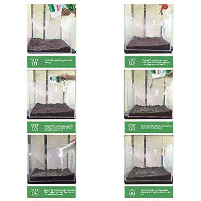 Aquatic Plant Soil, 1000g Aquasoil, Aqua Soil, Aquarium Plant Substrate Fish Bottom Plant Sand Mud for Root Growth of Most Types of Grass