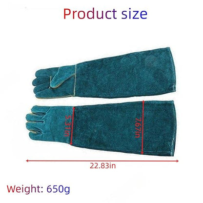 22 Inch Animal Handling Gloves - Anti Bite, Scratch & Heat Resistant for Dogs, Cats, Snakes & Reptiles