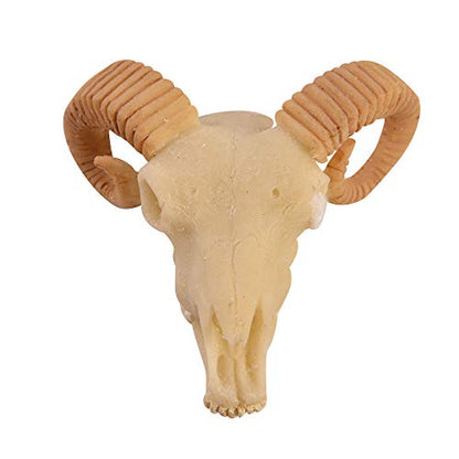 Wixine 1Pcs Aquarium Resin Sheep Head Skull Fish Tank Ornament Terrarium Reptile Decorations