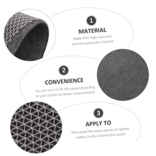 Totority Reptile Terrarium Carpet Reptile Pad Moisturizing Liner Snake Turtle Bedding Easy to Clean