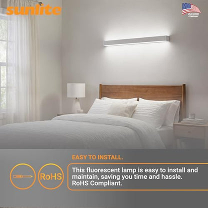 Sunlite 30440 F54T5/841/HO 4 Foot T5 Linear Fluorescent Lamp, 54 Watts, 5000 Lumens, 4100K Cool White, Miniature G5 Bi-Pin Base, ROHS Compliant, High Performance Straight Tube, 40 Pack - color: 4100k, style: 54 watts (45.80-Inch)