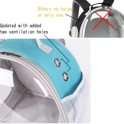Crested Geckos Backpack Carrier,Reptile Portable Backpack Carrier with Small Backpack Harness Leash Set,Space Capsule Clear Bubble Window Travel Backpack for Lizard Travel,Guinea Pig,Bearded Dragon - color: Green