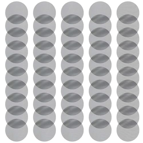 Aislor 50pcs Flower Pot Hole Mesh Pad, Plant Pot Drainage Mat, Plant Potting Bonsai Bottom Grid Mat for Garden Gray Circular 1 One Size