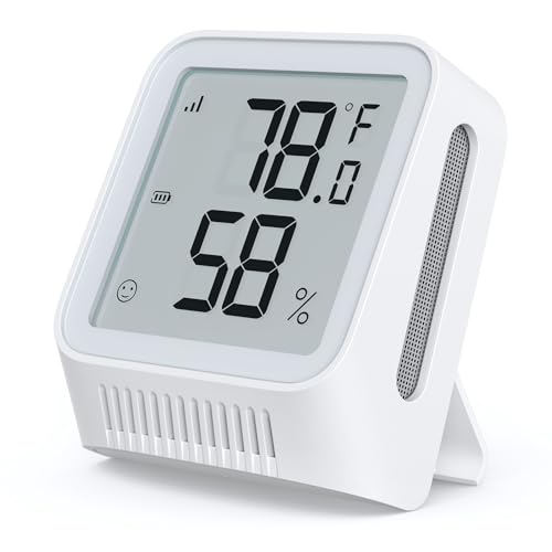 X-Sense WiFi Thermometer Indoor Hygrometer, Digital Temperature Sensor with App Control, Notification Alerts, Temperature Humidity for Bedroom, SBS50 Base Station Required (Not Included) - color: White, size: Digital, 1-Pack (Base Station not included)