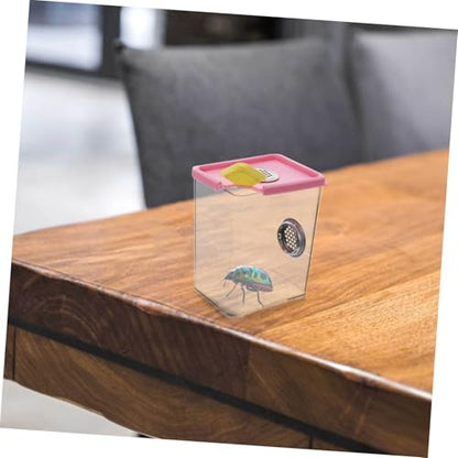 BESPORTBLE 1pc Acrylic Reptile Feeding Box Ventilation Pet Breeding Habitat Safe and Comfortable Terrarium for Spiders and Other Pets Approx Color Varies