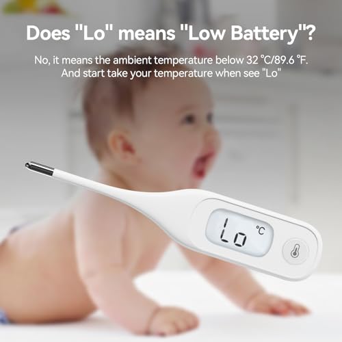 Berrcom Digital Thermometer for Adults and Kids, Medical Thermometer for Fever 10 Second Reading Armpit Thermometers with Fever Alarm - size: DT101