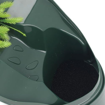 CHICIRIS Reptile Drinking Fountain, Water Dripper for Lizard Snake Spider with Pump, Artificial Plant Foliage for Reptile