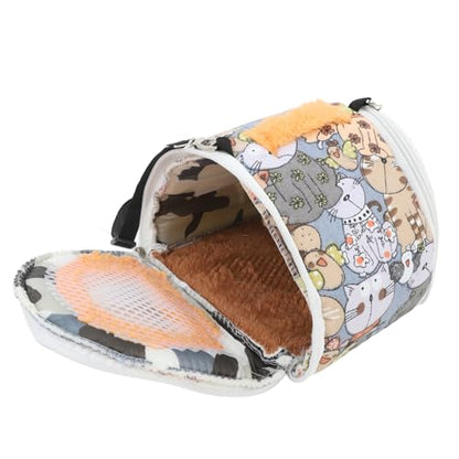 Hamster Carrier Bag Portable Travel Pouch for Pets Warm Breathable Design for Hiking Outings Shopping Suitable for Hamsters Mice Hedgehogs Squirrels