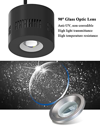 Lominie Aquarium LED Light 10 Gallon Fish Tank Light Timer Clip on Aquarium Lamp Full Spectrum 85W 6500k for Freshwater Refugium Cube Tank with Gooseneck - color: A120 Freshwater