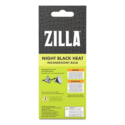 Zilla Incandescent Bulb, Night Black, Ideal for Nocturnal Reptile Species - size: 75 Watts, style: Night Black