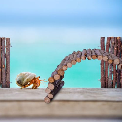 Hermit Crab Hideout,Hermit Crab Climbing Toys,Reptile Climbing Decor for Small or Medium Hermit Crab Habitat (Hermit Crabs Climb Bridges) Small Size - size: 7.87*5.9 inch