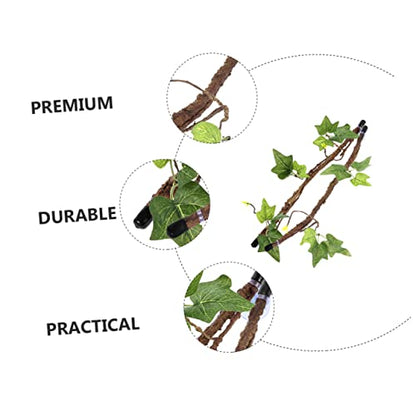 MERRYHAPY 2PCS Reptile Vines Suction Cups Jungle Climber Vines for Chameleons Snakes and Lizards Artificial Terrarium Decor for PET Habitat