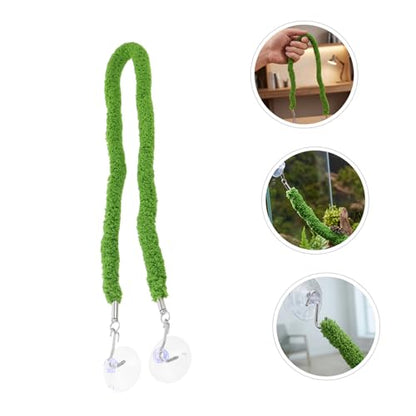 ULTECHNOVO Realistic Jungle Vines Climbing Rope for Reptiles and Snakes with Enhanced Grip Surface and Stable Climbing Support, Plush and Plastic Material Rope with Suction Cup Hook