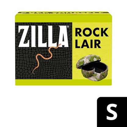 Zilla Rock Lair, Naturalistic Hide, Supports Shedding and Egg-Laying, Retains Humidity, Ideal for Snakes and Lizard, Small - size: Small