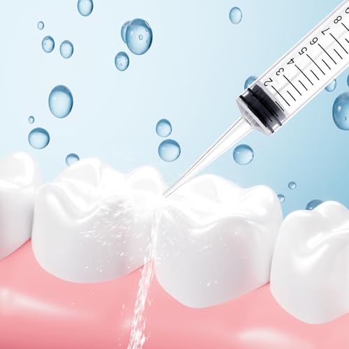Wisdom Teeth Syringe, 12ml Dental Irrigation Syringe with Measurement, Sterile Individually Package for Oral Dental Care, Tonsil Stones Removing, Lab, Liquid, Feeding (10 Pack) - style: Straight Tip 10 Pack