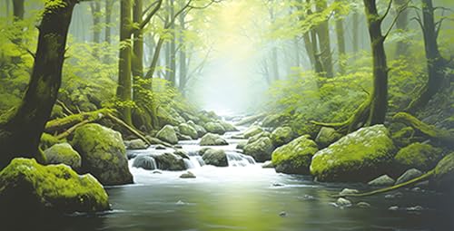 24X16IN Tropical Forest Terrarium Background, Natural Green Forest Tree Reptile Habitat Background, Misty Rainforest Aquarium Background, with 8 EVA Double-Sided Tape - color: Forest, size: 24X16in/60X40cm