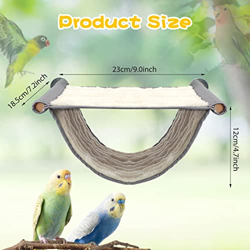 BWOGUE Winter Warm Bird Nest Bed Hanging Hammock Snuggle Hut Parrot House Tent Toy Bird Cage Perch for Parakeet Budgies Cockatiels Lovebird Cockatoo Finch Hamster Chinchilla Guinea Pig(Medium, Grey) - color: Grey, size: Medium (9"x7.2")