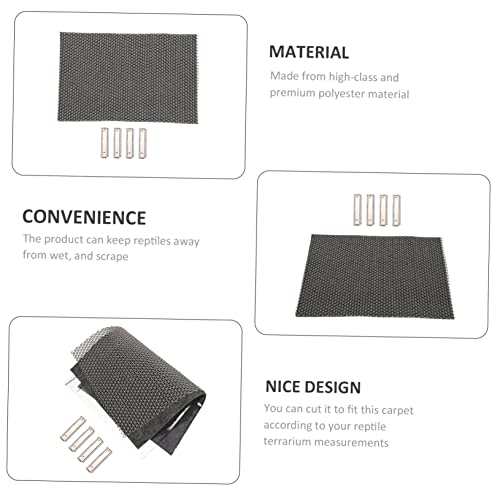 Mikikit Waterproof Reptile Carpet 3-in-1 Terrarium Bedding for Turtles Lizards Snakes Moisture Retaining Polyester Mat Non-Slip Reptile Terrarium Decoration