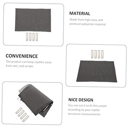 Mikikit Waterproof Reptile Carpet 3-in-1 Terrarium Bedding for Turtles Lizards Snakes Moisture Retaining Polyester Mat Non-Slip Reptile Terrarium Decoration