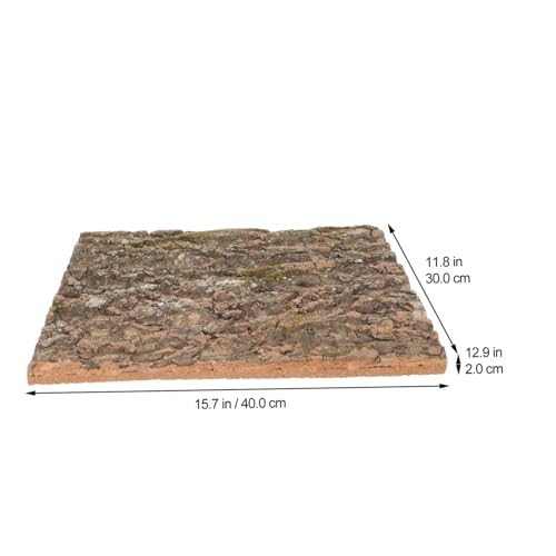 Totority Natural Cork Bark Reptile Decor Climbing Platform Rough Texture Background for Gecko Lizard Snake Habitat Terrarium Accessories