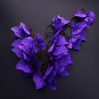 balacoo Reptile Plants Hanging Terrarium Plant with Suction Cup for Bearded Dragons Lizards Geckos Snake Pets and Hermit Crab Fish Tank Habitat Decorations (Purple)