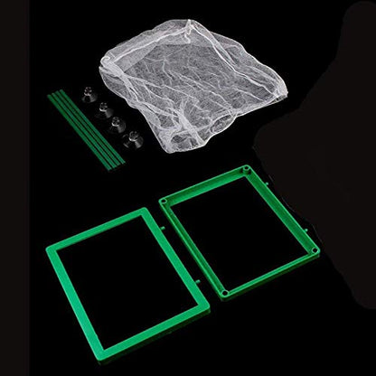 COMOK Fish Hatchery Breeder Box Aquarium Separation Net Nylon Incubator Mesh Fish Breeding Tanks Isolation Box Green Square - color: Green Square