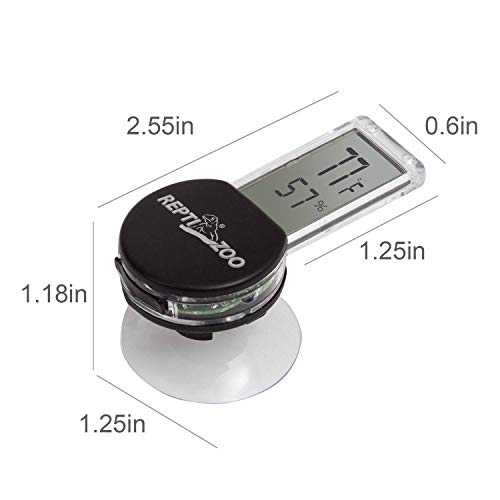 REPTI ZOO Reptile Dual Lamp Stand and Reptile Terrarium Thermometer Hygrometer