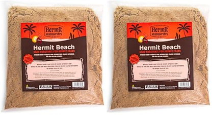 Fluker's All Natural Premium Hermit Crab Sand Substrate, Sand Mixture with Coconut Fiber, for Hermit Crab Tanks, 12 lbs. (Pack of 2) - size: 12 LBS (Pack of 2)