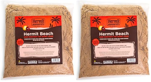 Fluker's All Natural Premium Hermit Crab Sand Substrate, Sand Mixture with Coconut Fiber, for Hermit Crab Tanks, 12 lbs. (Pack of 2) - size: 12 LBS (Pack of 2)
