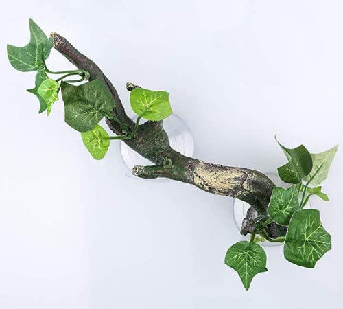 Resin Reptiles Branch for Terrarium | Crested Gecko Tank, Arboreal Cage Decoration, For Tree Frog Gecko Lizard Snake Anole, Climbing