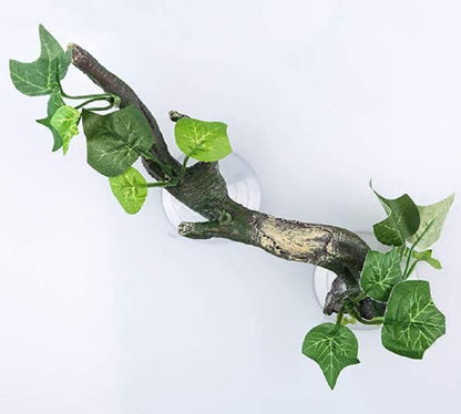 Resin Reptiles Branch for Terrarium | Crested Gecko Tank, Arboreal Cage Decoration, For Tree Frog Gecko Lizard Snake Anole, Climbing