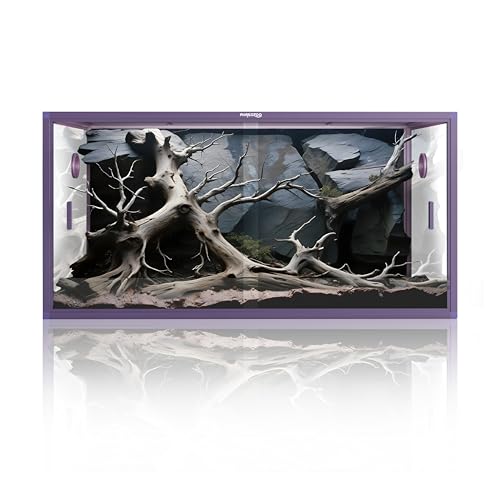 Phailozoo 120 Gallon Bearded Dragon Tank,48" x 24" x 24" Reptile Tank with Sliding Door Top Screen Ventilation, Front Opening Reptile Enclosure for Easy Maintenance - color: Royal Purple, size: 120 Gallon