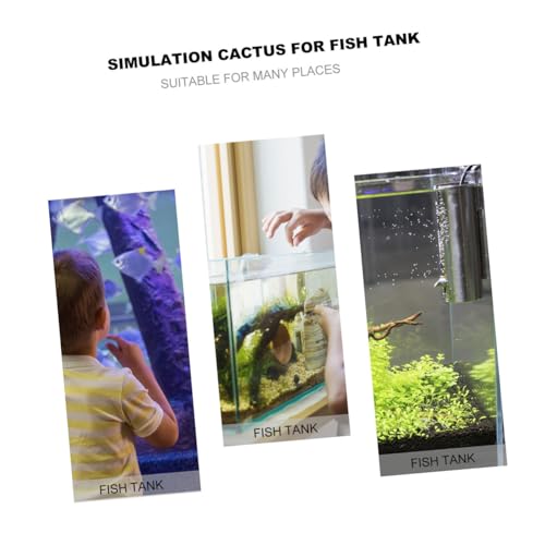 Cabilock Artificial Cactus Plant Aquarium Decor Plastic Simulation Underwater Plant for Fish Tank Reptile Terrarium Landscaping Ornament