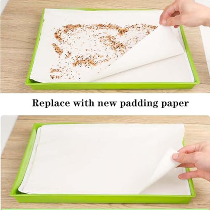 100 Sheets Bird Cage Liner Papers, Disposable Bird Cage Paper Liners, Cuttable Pet Animal Cages Cushion, Precut Absorbent Bird Paper for Bird Parrot Small Animal, 9.8'' X 11.8'' - size: 9.8'' X 11.8''