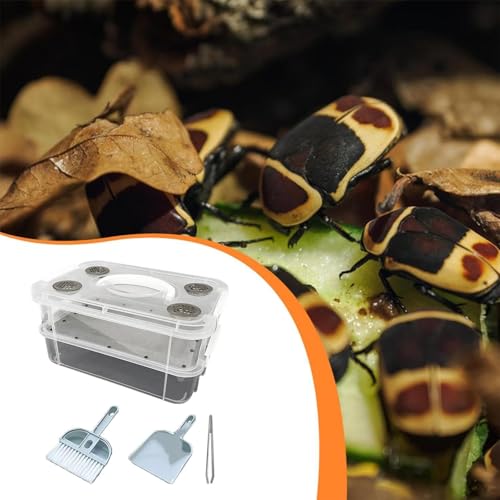 Mealworm Breeding Kit | Odor Resistant with Ventilated Lid,Mealworm Breeding Bins | for Reptiles, Birds, Chickens, Lizards, Bearded Dragon, Frogs, Tortoises