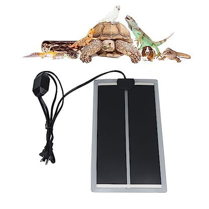 Reptile Heating Pad, Rapid Heating 110 to 120V Waterproof Adjustable Temperature Reptile Terrarium Heat Pad for Turtles, Lizards, Frogs (7W) - size: 7W