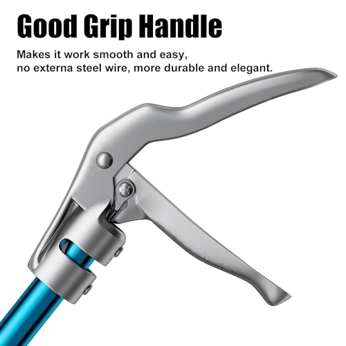 60" Snake Tongs, Professional Aluminum Alloy Standard Reptile Grabber Rattle Snake Catcher Wide Jaw Handling Tool
