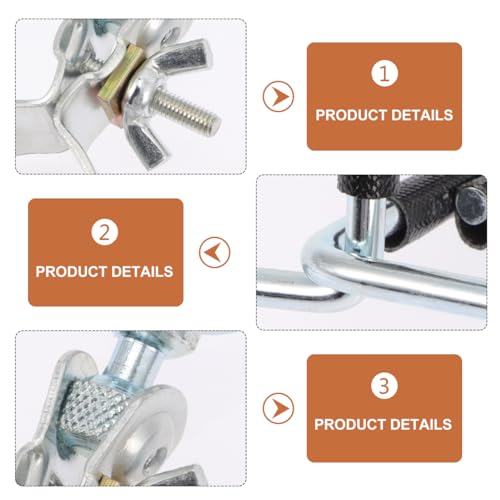 HANABASS Reptile Lamp Fixture Clamp Aluminum Stand Heat Lamp Holder Lamp Clip for Bearded Dragons Tortoises Geckos Safe Easy