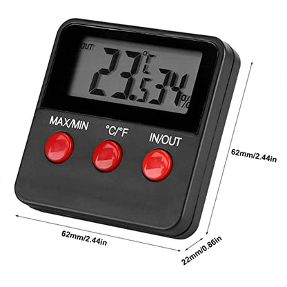 2 Pack Mini Hygrometer Thermometer, Digital Humidity Meter Temperature Fahrenheit Humidity Meter for Humidors Greenhouse Garden Cellar Fahrenheit Celsius