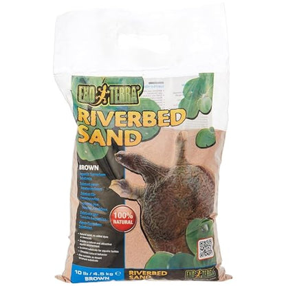 Exo Terra Riverbed Sand, 10-Pounds - Real Riverbed Sand with No Added Dyes or Chemicals - size: 10-Pound
