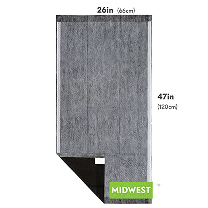 Paw Inspired Disposable Guinea Pig Cage Liners | Bamboo Charcoal Odor Controlling | Super Absorbent Liners Pee Pads for Ferrets, Rabbits, Hamsters, and Small Animals (47" x 26" (Midwest), 8 Count) - size: 47x26" (Midwest) - 8 ct