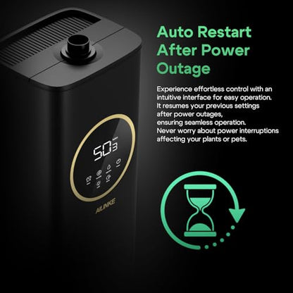 Humidifier for Plants Indoor 2.1Gal/8L, Reptile Fogger with Humidity Control & Probe, Cool Mist Humidifier with Expandable Hose for Terrarium, Greenhouse, Grow Tent, Houseplants, Reptiles