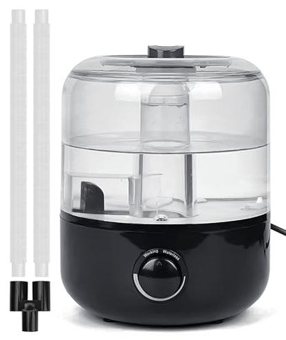 Reptile Fogger Humidifier Mister for Reptile Tank, 2.5L Top-Fill Terrarium Humidifier with Hose for Snakes, Tortoises, Chameleons and Ball Python, AUAAQ Reptile humidifers