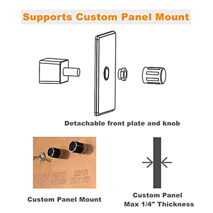 12V Light Dimmer 12 Volt PWM LED Dimmer Switch 6A 72W, for RV Boat Truck Camper Van Trailer Light Fixture, LED Strip Lights Rotary Knob - color: 6A, 4 wire