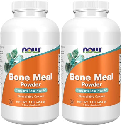 Now Supplements,Bone Meal Powder with Calcium Carbonate and Magnesium Oxide,Natural Calcium Source,1-Pound,(Pack of 2) - size: 1 Pound (Pack of 2)