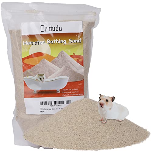 DR.DUDU Hamster Bath Sand, 6.6lb Dust Free Desert Sand or Potty Litter Sand for Hamster Chinchillas Gerbil Syrian Mice Small Animals (Beige) - color: Beige, size: 6.6lb
