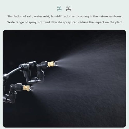 Reptile Fogger Smart Spray System, Automatic Timing Humidifier with 360 Degree Adjustable Misting Nozzles, High Density Spray for Terrarium, Intelligent Timing Cycle Spraying for R
